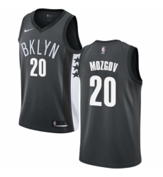 Youth Nike Brooklyn Nets #20 Timofey Mozgov Authentic Gray NBA Jersey Statement Edition