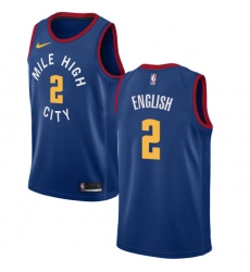 Women's Nike Denver Nuggets #2 Alex English Swingman Light Blue Alternate NBA Jersey Statement Edition