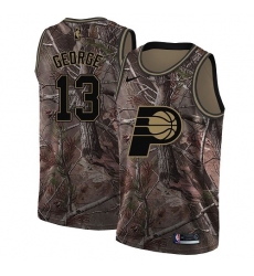 Women's Nike Indiana Pacers #13 Paul George Swingman Camo Realtree Collection NBA Jersey