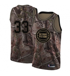 Women's Nike Detroit Pistons #33 Grant Hill Swingman Camo Realtree Collection NBA Jersey