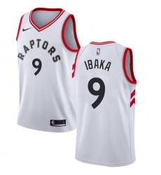 Men's Nike Toronto Raptors #9 Serge Ibaka Swingman White NBA Jersey - Association Edition