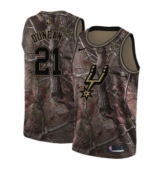 Women's Nike San Antonio Spurs #21 Tim Duncan Swingman Camo Realtree Collection NBA Jersey