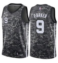 Youth Nike San Antonio Spurs #9 Tony Parker Swingman Camo NBA Jersey - City Edition