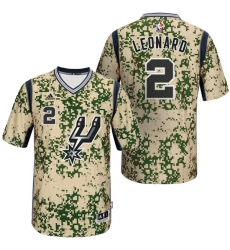 Men's Adidas San Antonio Spurs #2 Kawhi Leonard Authentic Camo Pride NBA Jersey