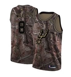 Men's Nike San Antonio Spurs #8 Patty Mills Swingman Camo Realtree Collection NBA Jersey