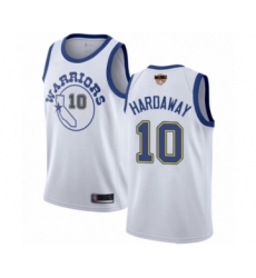 Men's Golden State Warriors #10 Tim Hardaway Swingman White Hardwood Classics 2019 Basketball Finals Bound Basketball Jersey
