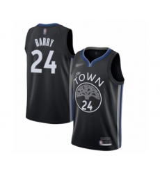 Youth Golden State Warriors #24 Rick Barry Swingman Black Basketball Jersey - 2019 20 City Edition