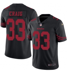 Youth Nike San Francisco 49ers #33 Roger Craig Limited Black Rush Vapor Untouchable NFL Jersey