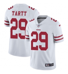 Men's Nike San Francisco 49ers #29 Jaquiski Tartt White Vapor Untouchable Limited Player NFL Jersey