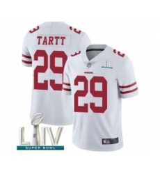 Men's San Francisco 49ers #29 Jaquiski Tartt White Vapor Untouchable Limited Player Super Bowl LIV Bound Football Jersey