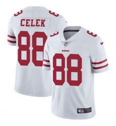Men's Nike San Francisco 49ers #88 Garrett Celek White Vapor Untouchable Limited Player NFL Jersey