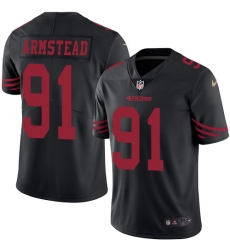 Men's Nike San Francisco 49ers #91 Arik Armstead Limited Black Rush Vapor Untouchable NFL Jersey