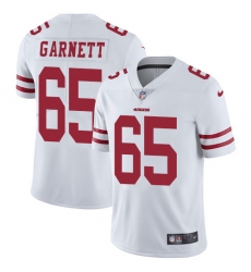 Men's Nike San Francisco 49ers #65 Joshua Garnett White Vapor Untouchable Limited Player NFL Jersey
