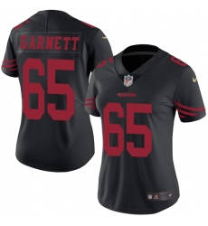 Women's Nike San Francisco 49ers #65 Joshua Garnett Limited Black Rush Vapor Untouchable NFL Jersey