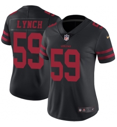 Women's Nike San Francisco 49ers #59 Aaron Lynch Black Vapor Untouchable Limited Player NFL Jersey