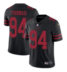 Men's Nike San Francisco 49ers #94 Solomon Thomas Black Vapor Untouchable Limited Player NFL Jersey