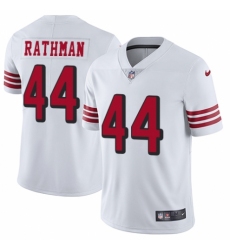 Youth Nike San Francisco 49ers #44 Tom Rathman Limited White Rush Vapor Untouchable NFL Jersey