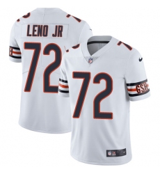 Men's Nike Chicago Bears #72 Charles Leno White Vapor Untouchable Limited Player NFL Jersey