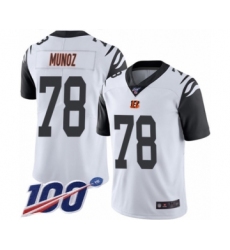 Men's Cincinnati Bengals #78 Anthony Munoz Limited White Rush Vapor Untouchable 100th Season Football Jersey