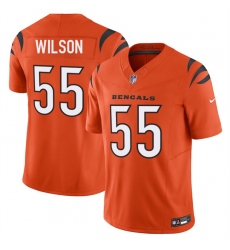 Men's Cincinnati Bengals #55 Logan Wilson Orange 2025 F.U.S.E. Vapor Untouchable Limited Stitched Football Jersey