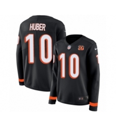 Women's Nike Cincinnati Bengals #18 A.J. Green Limited Black Salute to Service Therma Long Sleeve NFL Jersey
