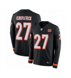 Men's Nike Cincinnati Bengals #27 Dre Kirkpatrick Limited Black Therma Long Sleeve NFL Jersey