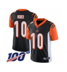 Men's Cincinnati Bengals #10 Kevin Huber Black Team Color Vapor Untouchable Limited Player 100th Season Football Jersey
