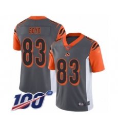 Youth Cincinnati Bengals #83 Tyler Boyd Limited Silver Inverted Legend 100th Season Football Jersey
