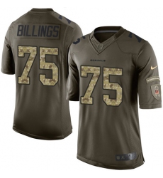 Men's Nike Cincinnati Bengals #75 Andrew Billings Elite Green Salute to Service NFL Jersey