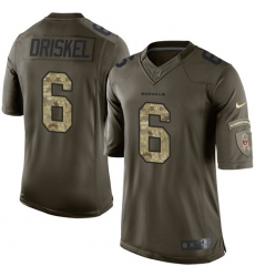 Men's Nike Cincinnati Bengals #6 Jeff Driskel Elite Green Salute to Service NFL Jersey