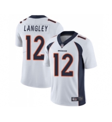 Men's Denver Broncos #12 Brendan Langley White Vapor Untouchable Limited Player Football Jersey