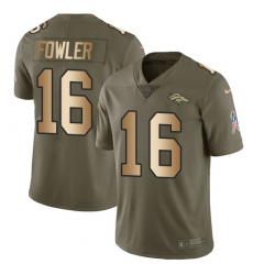 Youth Nike Denver Broncos #16 Bennie Fowler Limited Olive/Gold 2017 Salute to Service NFL Jersey
