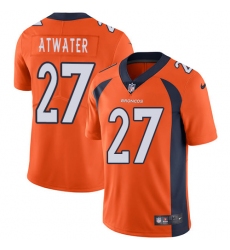 Men's Nike Denver Broncos #27 Steve Atwater Orange Team Color Vapor Untouchable Limited Player NFL Jersey