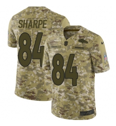 Men's Nike Denver Broncos #84 Shannon Sharpe Limited Camo 2018 Salute to Service NFL Jersey