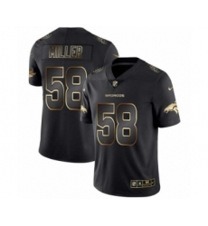 Men Denver Broncos #58 Von Miller Black Golden Edition 2019 Vapor Untouchable Limited Jersey
