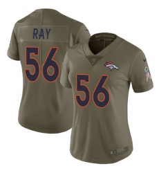 Women's Nike Denver Broncos #56 Shane Ray Limited Olive 2017 Salute to Service NFL Jersey