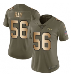 Women's Nike Denver Broncos #56 Shane Ray Limited Olive/Gold 2017 Salute to Service NFL Jersey