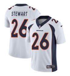 Youth Nike Denver Broncos #26 Darian Stewart White Vapor Untouchable Limited Player NFL Jersey