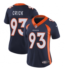 Women's Nike Denver Broncos #93 Jared Crick Navy Blue Alternate Vapor Untouchable Limited Player NFL Jersey