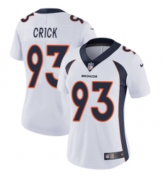 Women's Nike Denver Broncos #93 Jared Crick White Vapor Untouchable Limited Player NFL Jersey