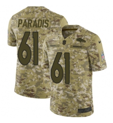 Men's Nike Denver Broncos #61 Matt Paradis Limited Camo 2018 Salute to Service NFL Jersey