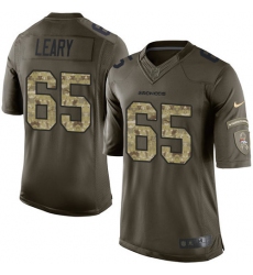 Men's Nike Denver Broncos #65 Ronald Leary Elite Green Salute to Service NFL Jersey