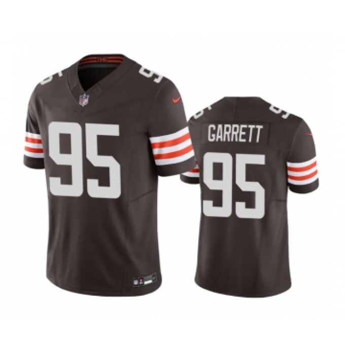 Men's Cleveland Browns #95 Myles Garrett Brown 2023 F.U.S.E. Vapor Untouchable Limited Stitched Jersey