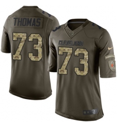 Youth Nike Cleveland Browns #73 Joe Thomas Elite Green Salute to Service NFL Jersey