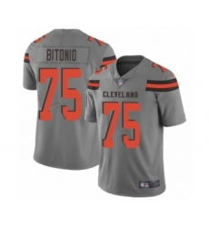 Youth Cleveland Browns #75 Joel Bitonio Limited Gray Inverted Legend Football Jersey