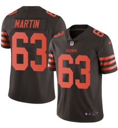 Youth Nike Cleveland Browns #63 Marcus Martin Limited Brown Rush Vapor Untouchable NFL Jersey