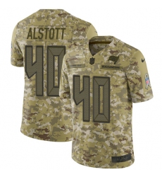 Youth Nike Tampa Bay Buccaneers #40 Mike Alstott Limited Camo 2018 Salute to Service NFL Jersey