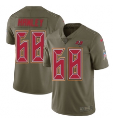 Youth Nike Tampa Bay Buccaneers #68 Joe Hawley Limited Olive 2017 Salute to Service NFL Jersey