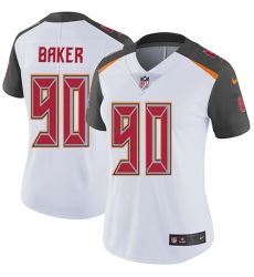 Women's Nike Tampa Bay Buccaneers #90 Chris Baker White Vapor Untouchable Limited Player NFL Jersey