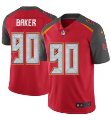 Youth Nike Tampa Bay Buccaneers #90 Chris Baker Red Team Color Vapor Untouchable Limited Player NFL Jersey